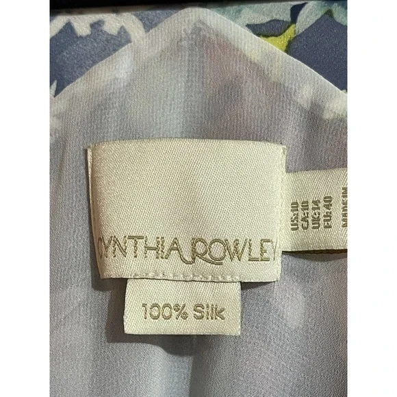 Cynthia Rowley floral 100% silk dress size 10 - Picture 4 of 4